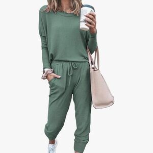 Prettygarden 2 piece long sleeve jogger set